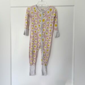 Little Sleepies OG Pink Daisies Convertible Bamboo Zippy 6-12 months
